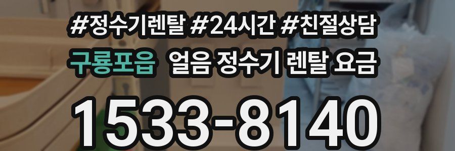 구룡포읍 얼음 정수기 렌탈 요금