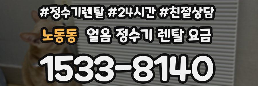 노동동 얼음 정수기 렌탈 요금