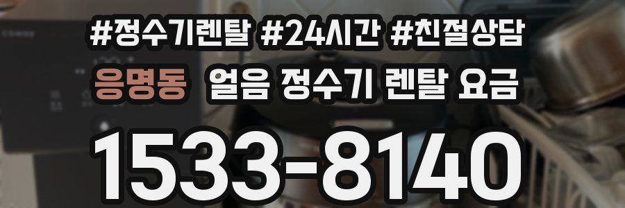 응명동 얼음 정수기 렌탈 요금