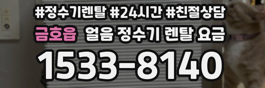 금호읍 얼음 정수기 렌탈 요금