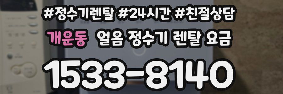 개운동 얼음 정수기 렌탈 요금