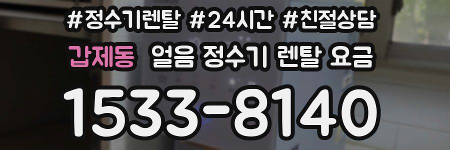 갑제동 얼음 정수기 렌탈 요금