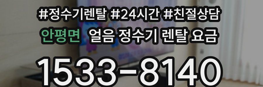 안평면 얼음 정수기 렌탈 요금