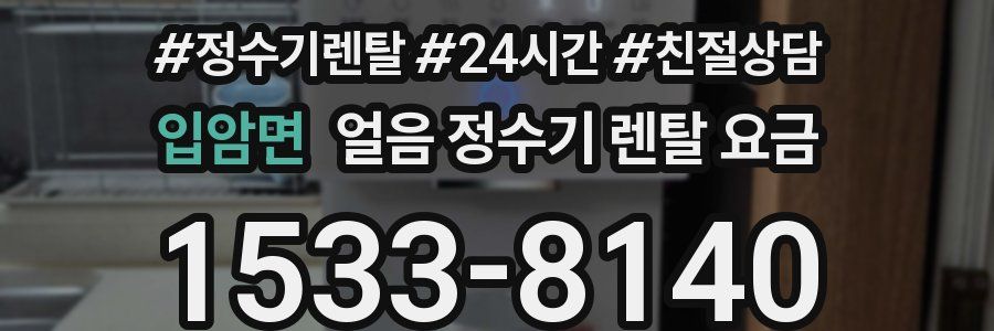 입암면 얼음 정수기 렌탈 요금