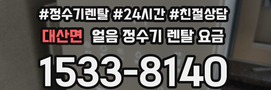 대산면 얼음 정수기 렌탈 요금