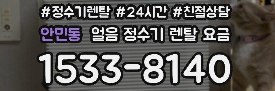 안민동 얼음 정수기 렌탈 요금