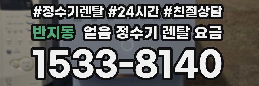 반지동 얼음 정수기 렌탈 요금