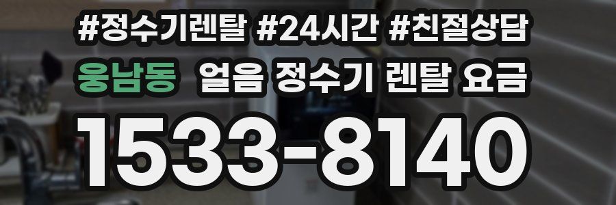 웅남동 얼음 정수기 렌탈 요금