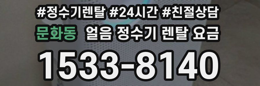 문화동 얼음 정수기 렌탈 요금