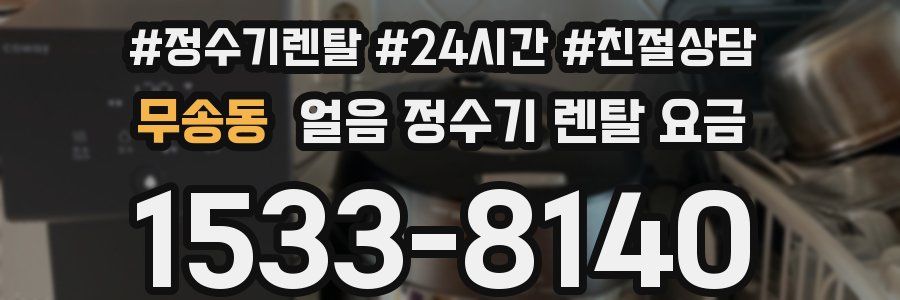 무송동 얼음 정수기 렌탈 요금