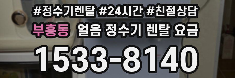 부흥동 얼음 정수기 렌탈 요금
