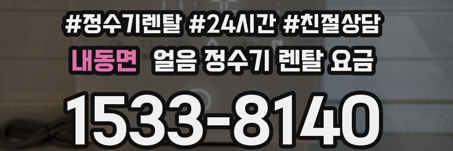 내동면 얼음 정수기 렌탈 요금