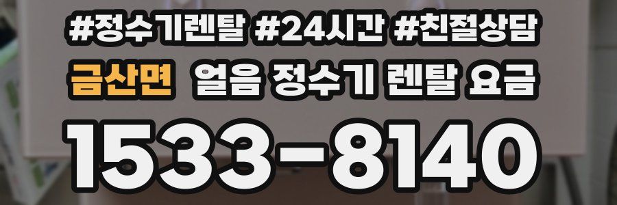 금산면 얼음 정수기 렌탈 요금