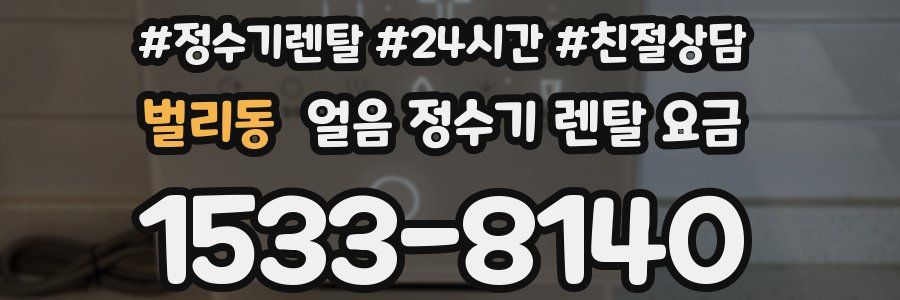 벌리동 얼음 정수기 렌탈 요금