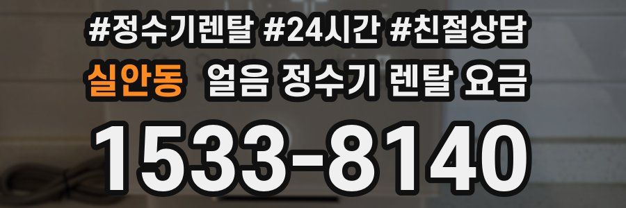 실안동 얼음 정수기 렌탈 요금