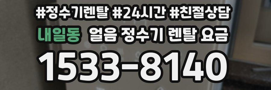 내일동 얼음 정수기 렌탈 요금