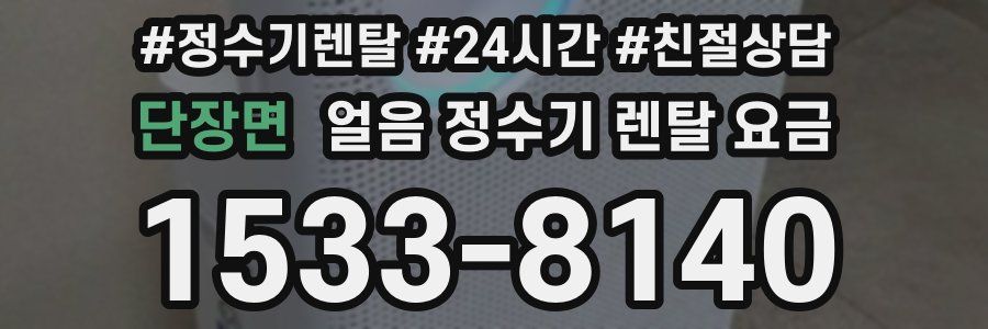 단장면 얼음 정수기 렌탈 요금