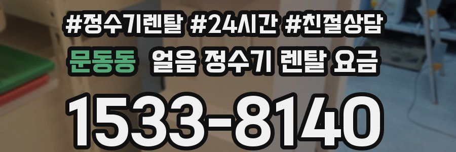 문동동 얼음 정수기 렌탈 요금