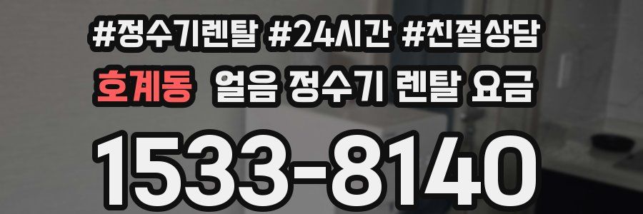 호계동 얼음 정수기 렌탈 요금