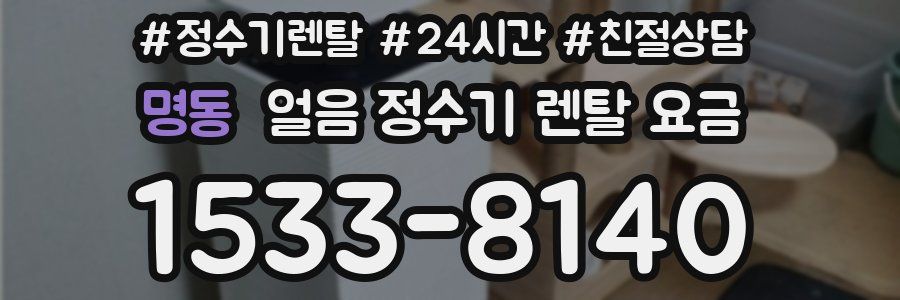 명동 얼음 정수기 렌탈 요금