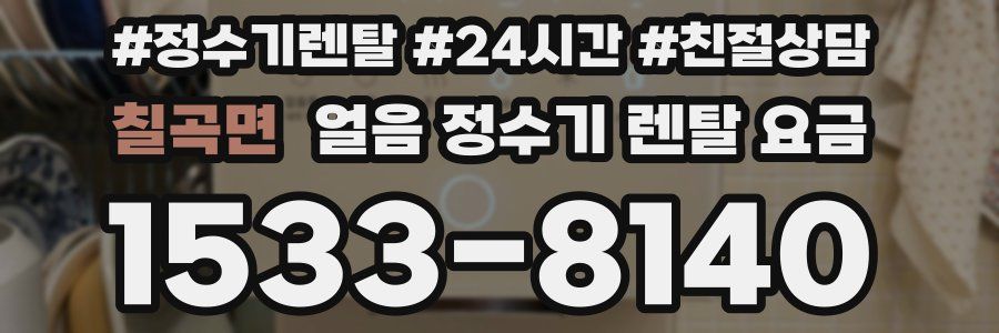 칠곡면 얼음 정수기 렌탈 요금