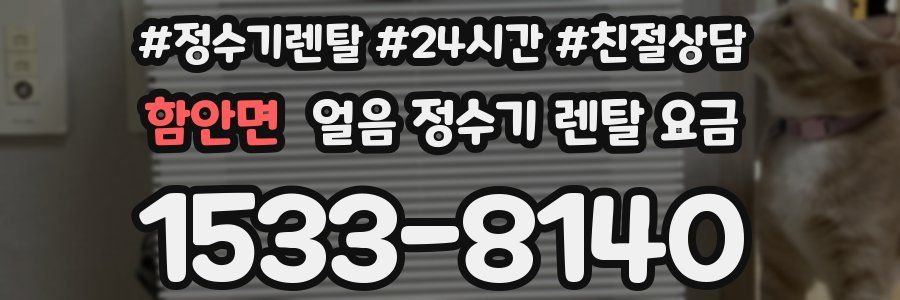 함안면 얼음 정수기 렌탈 요금