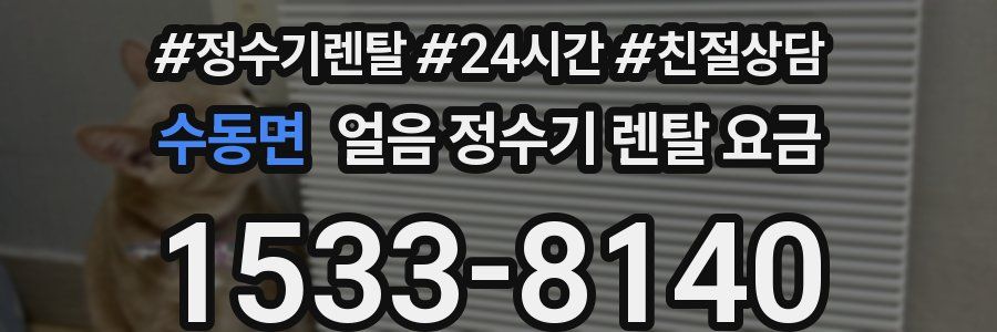 수동면 얼음 정수기 렌탈 요금
