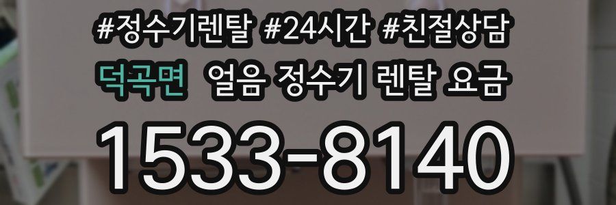 덕곡면 얼음 정수기 렌탈 요금