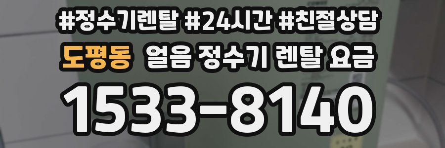 도평동 얼음 정수기 렌탈 요금
