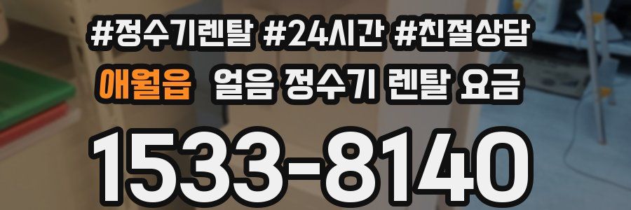 애월읍 얼음 정수기 렌탈 요금