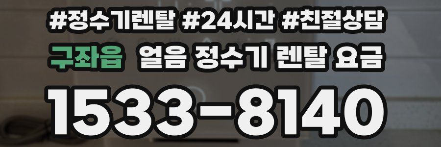 구좌읍 얼음 정수기 렌탈 요금