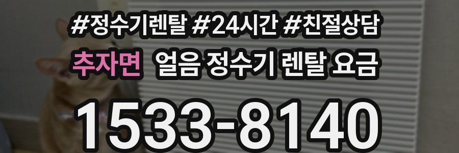 추자면 얼음 정수기 렌탈 요금