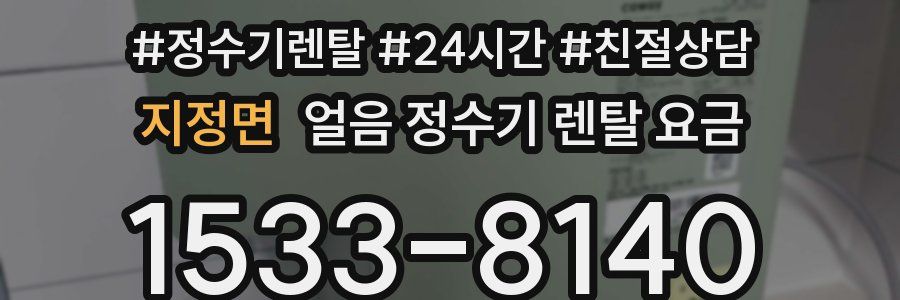 지정면 얼음 정수기 렌탈 요금