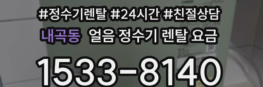 내곡동 얼음 정수기 렌탈 요금
