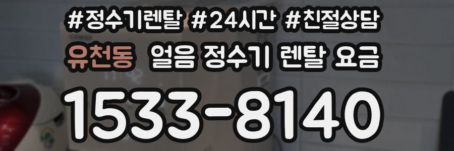 유천동 얼음 정수기 렌탈 요금