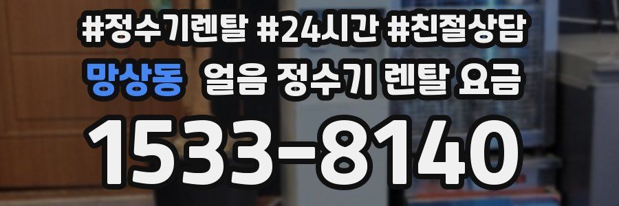 망상동 얼음 정수기 렌탈 요금