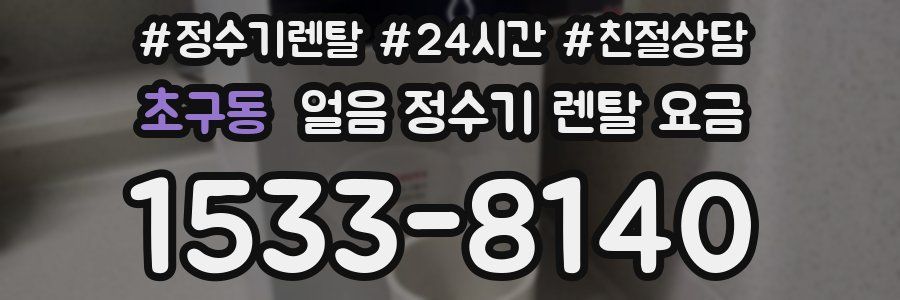 초구동 얼음 정수기 렌탈 요금