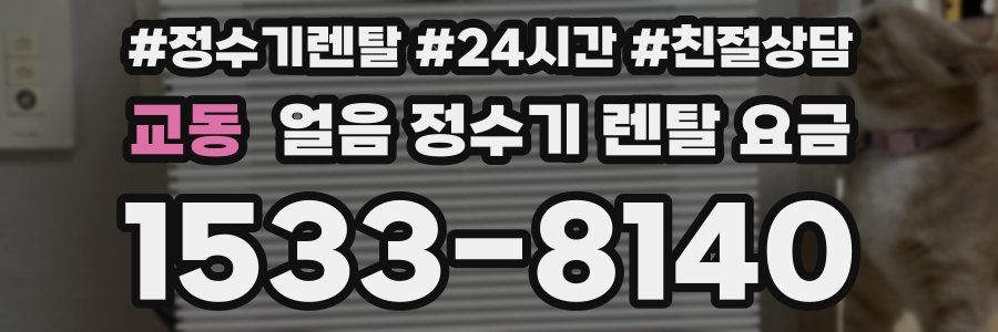 교동 얼음 정수기 렌탈 요금