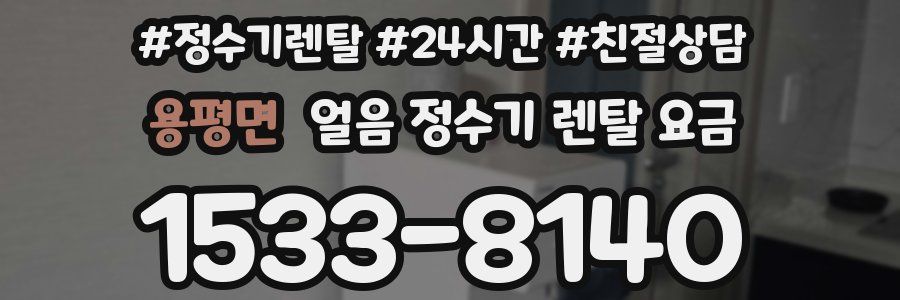 용평면 얼음 정수기 렌탈 요금