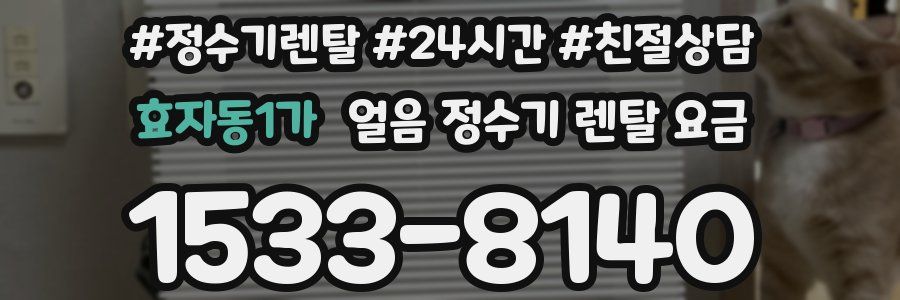 효자동1가 얼음 정수기 렌탈 요금