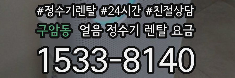 구암동 얼음 정수기 렌탈 요금