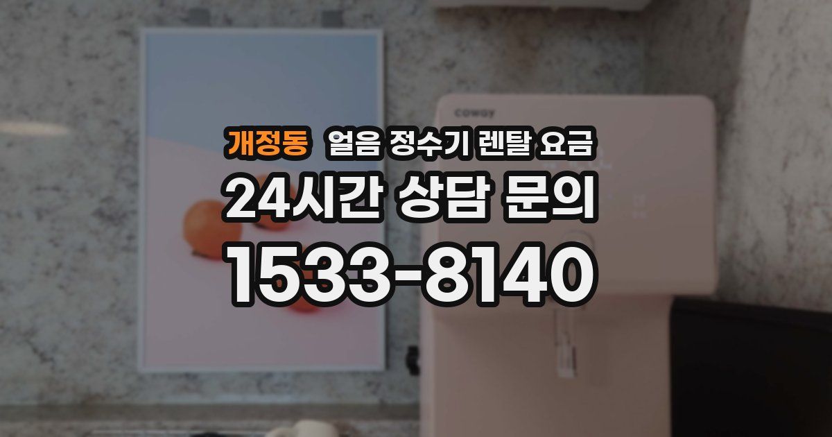 개정동 얼음 정수기 렌탈 요금