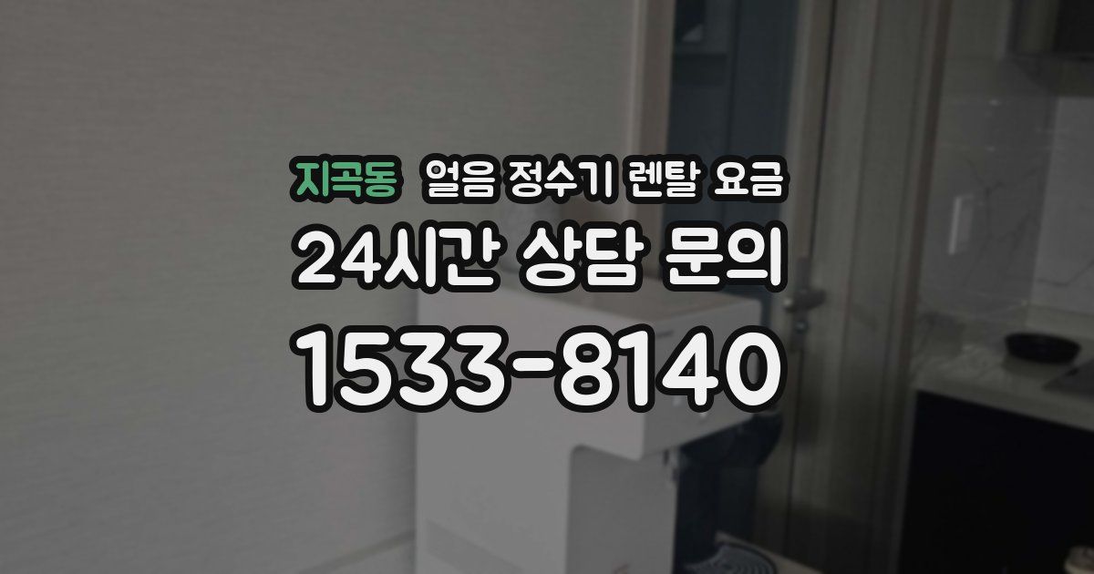 지곡동 얼음 정수기 렌탈 요금