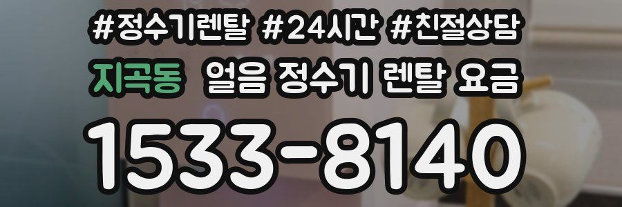 지곡동 얼음 정수기 렌탈 요금