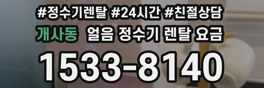 개사동 얼음 정수기 렌탈 요금