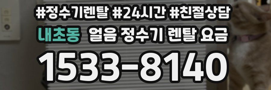 내초동 얼음 정수기 렌탈 요금