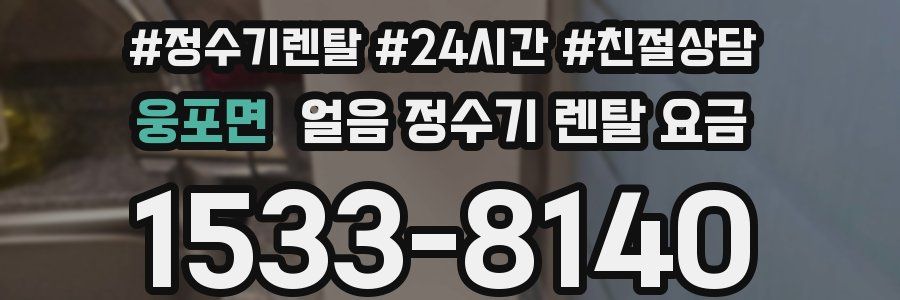 웅포면 얼음 정수기 렌탈 요금