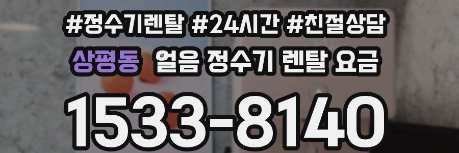 상평동 얼음 정수기 렌탈 요금