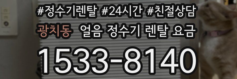 광치동 얼음 정수기 렌탈 요금