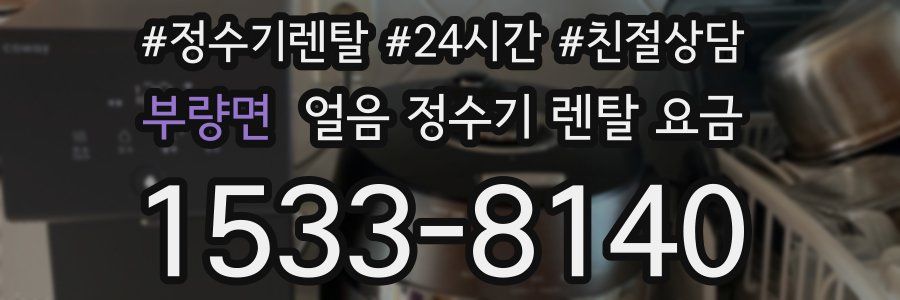 부량면 얼음 정수기 렌탈 요금